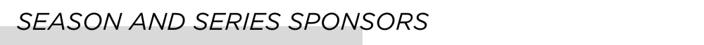 Season and Series Sponsors