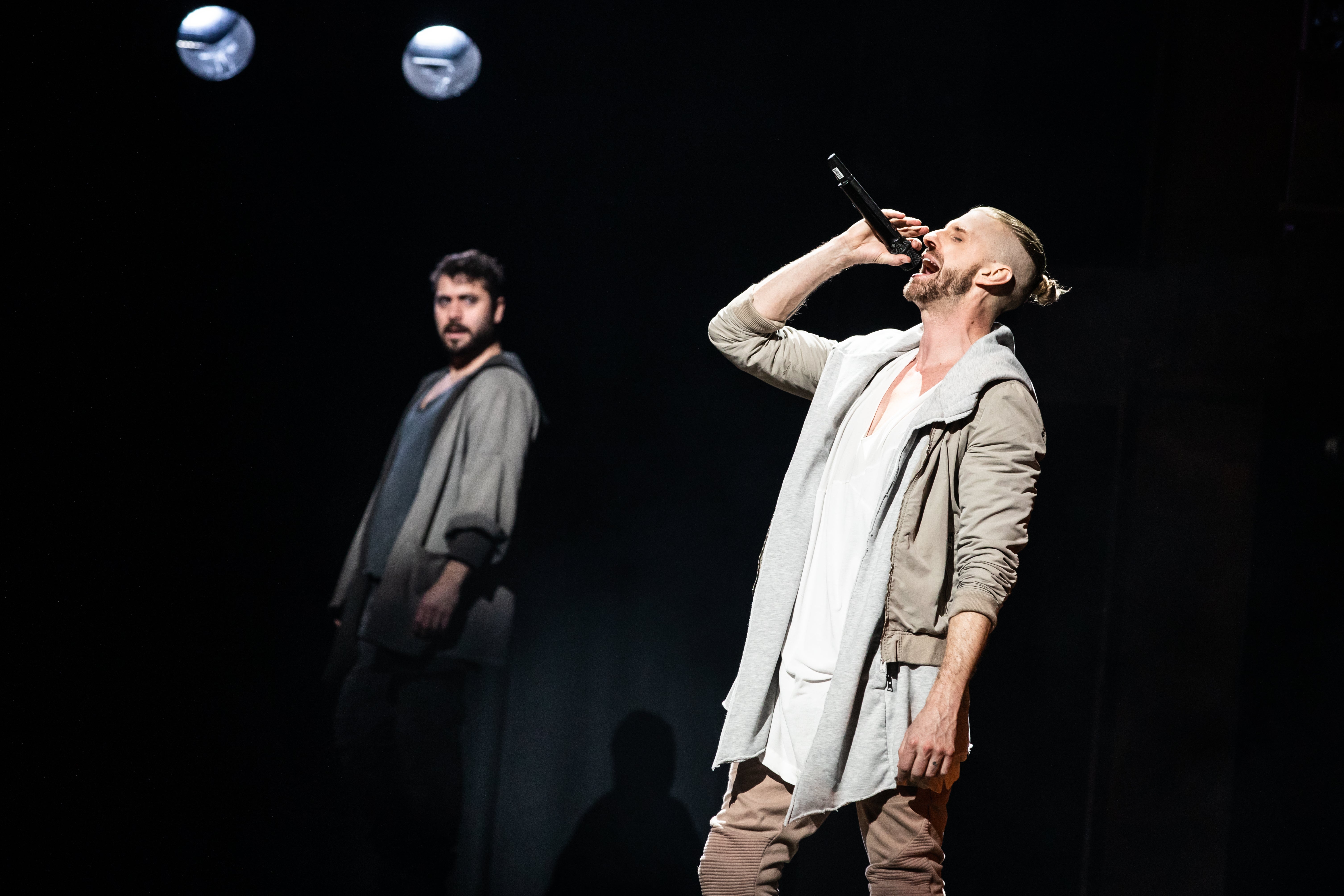 Aaron LaVigne and Omar Lopez-Cepero in the North American Tour of JESUS CHRIST SUPERSTAR. Photo by Matthew Murphy, Evan Zimmerman.jpg