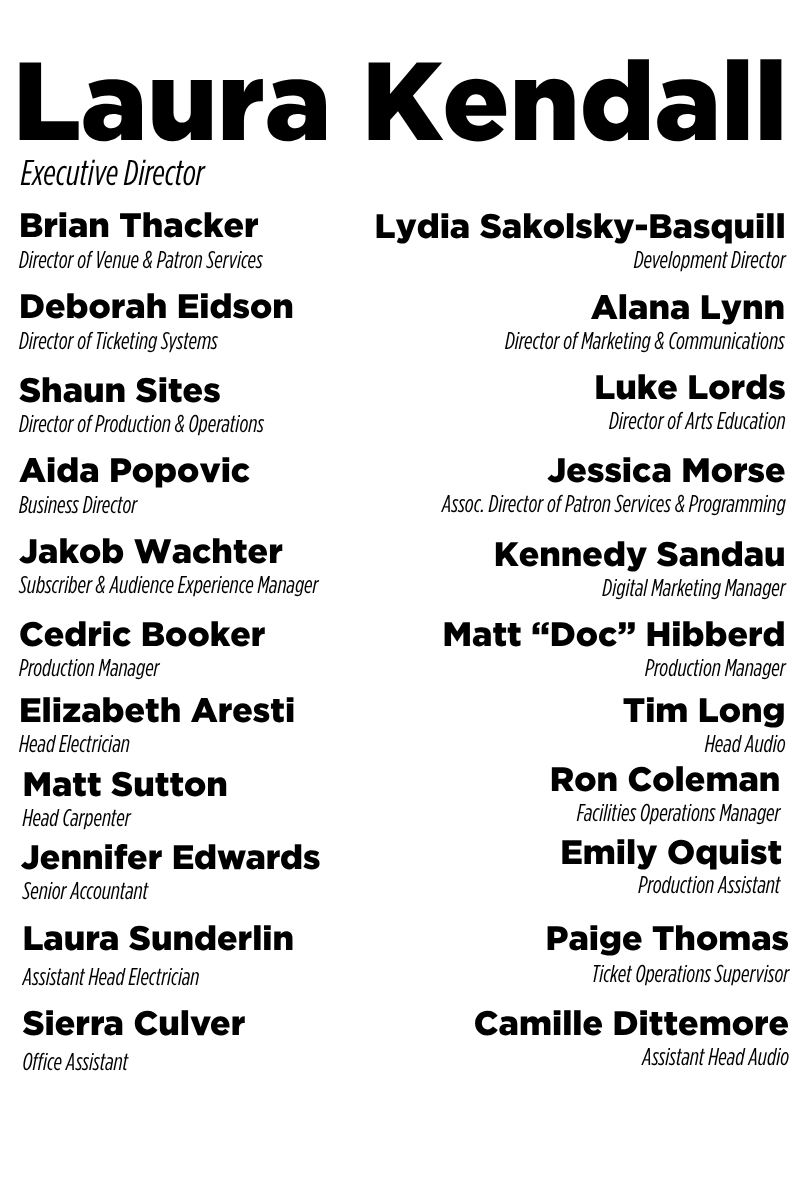 Morrison Center Staff List